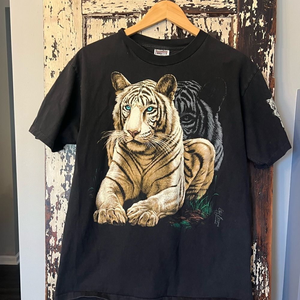 Vintagege Busch Gardens Tampa Fl Tiger Single Stitch T-Shirt. Size L.